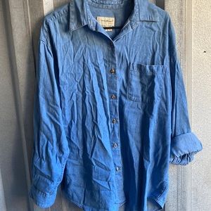 Eddie Bauer Denim Blue Button Down/Flannel
